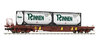 N FLEISCHMANN 825054 - Vagon Plataforma 2 contenedores Liquidos "RINNEN" Ep V.