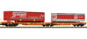 N FLEISCHMANN 825016 - Vagon Doble Plataforma WASCOSA con 2 Remolques TIR,  Ep V.