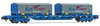 N - ARNOLD .6591 - Vagon RENFE plataforma MMCJ3 con 2 CONTAINERS "BOBINAS RAILSLIDER", Ep.VI