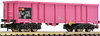 N FLEISCHMANN 828336 - Vagon SBB bordes altos, 4 ejes rosa.